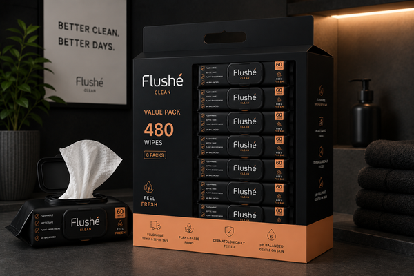 Flushé Wipes — Travel Pack 20ct